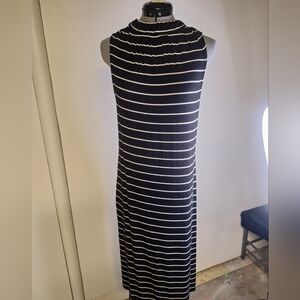 Mossimo Supply Co Black and White Striped Sheath Dress Size Med